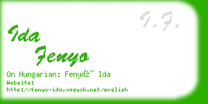 ida fenyo business card